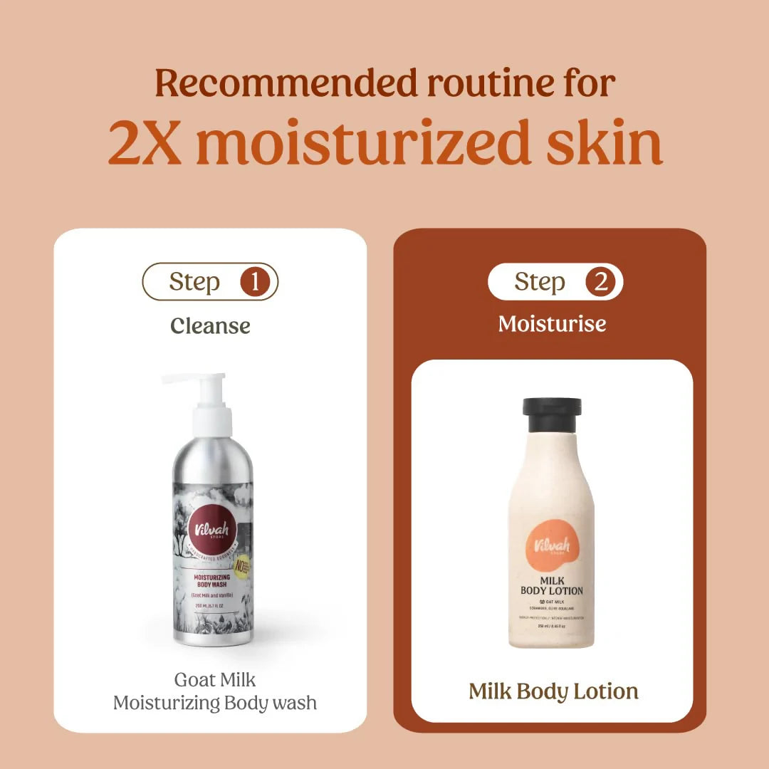 Vilvah Store Milk Body Lotion With Oat Milk, Ceramides And Olive Squalane
