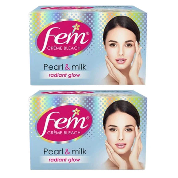 Fem Fairness Naturals Pearl Cream Bleach - Pack of 2