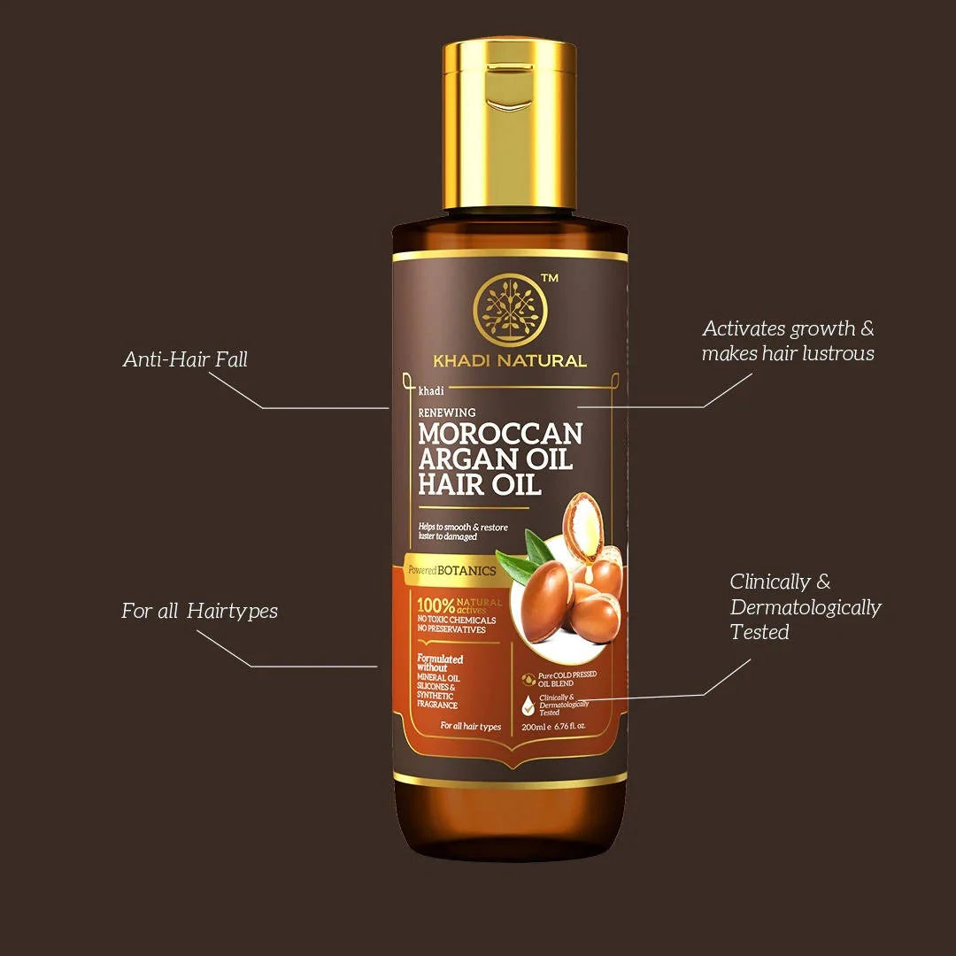 Khadi Natural Moroccan Argan Hair Oil - 200 ml
