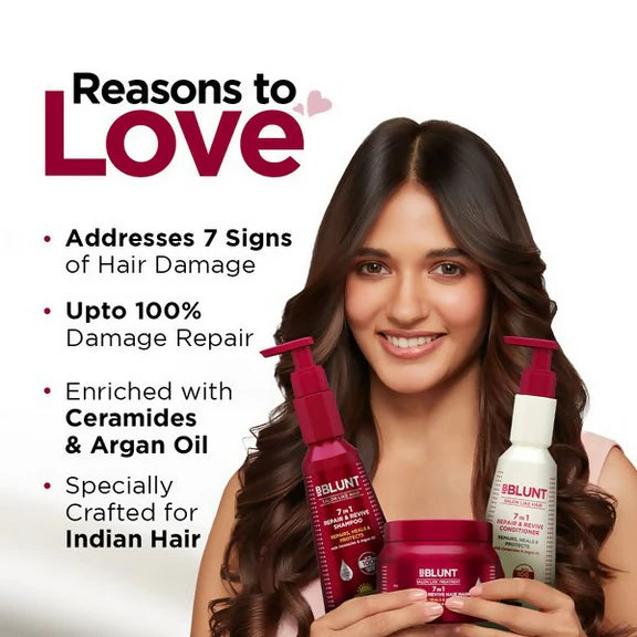 BBlunt 7 in 1 HAir Damage Repair Trio Combo - combo