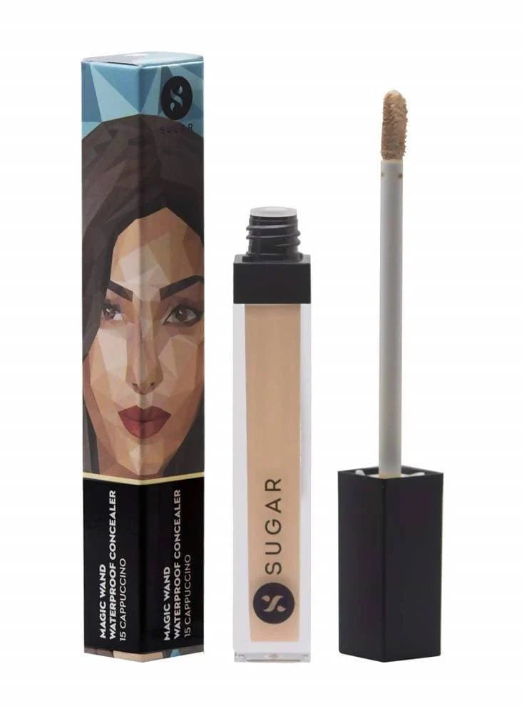 Sugar Cosmetics Magic Wand Waterproof Concealer - 15 Cappuccino - 12 g