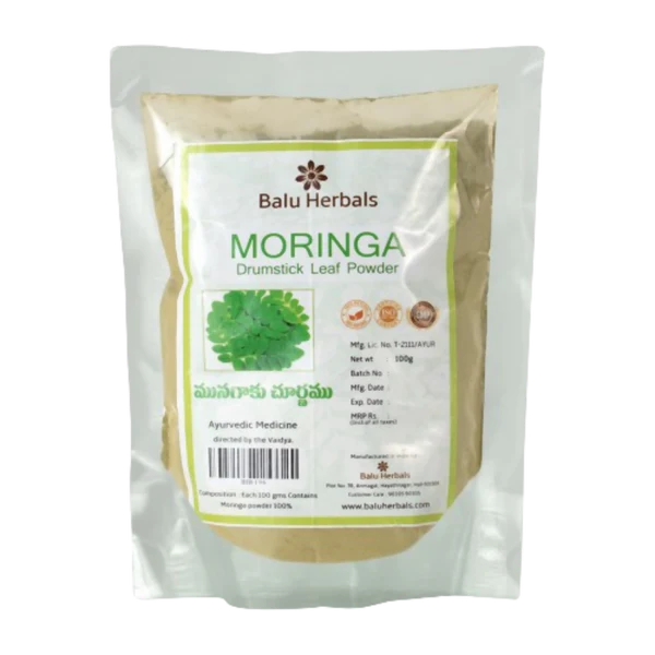 Balu Herbals Moringa (Munagaku) Powder - 100 gm