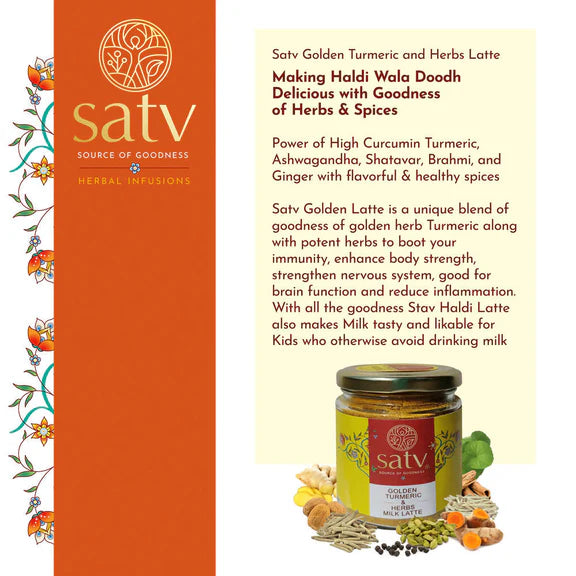 Satv Golden Turmeric & Herbs Milk Latte - 100 gm