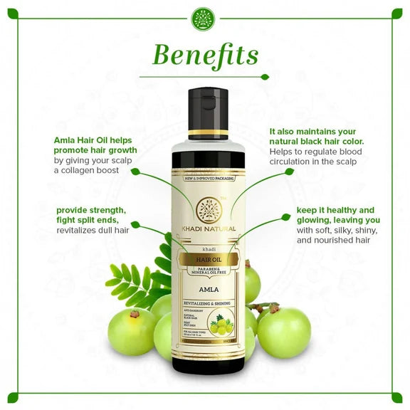 Khadi Natural Pure Amla Herbal Hair Oil - 210 ml