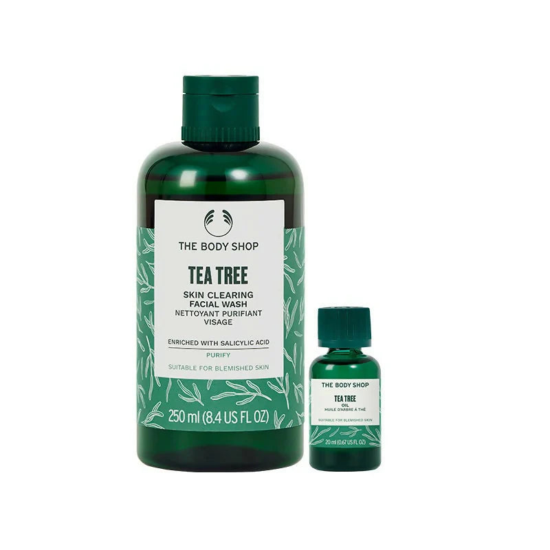 The Body Shop Tea Tree Facial Wash & Face Oil Combo -combo