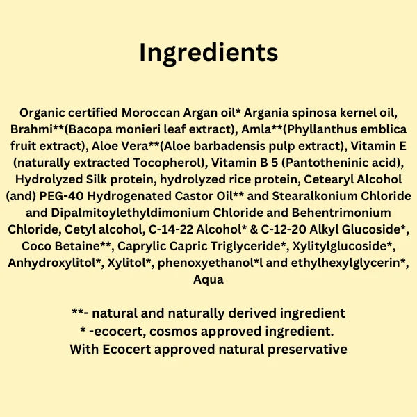 Organic Argan oil and Brahmi Deep nourishing hair conditioner-200ml