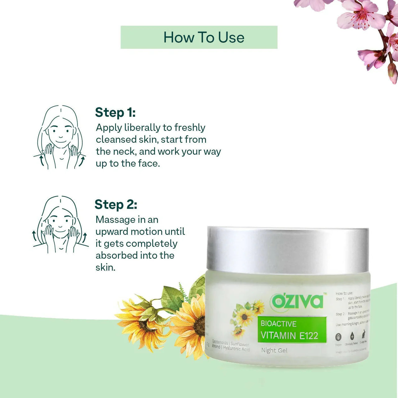 OZiva Bioactive Vitamin E122 Night Gel