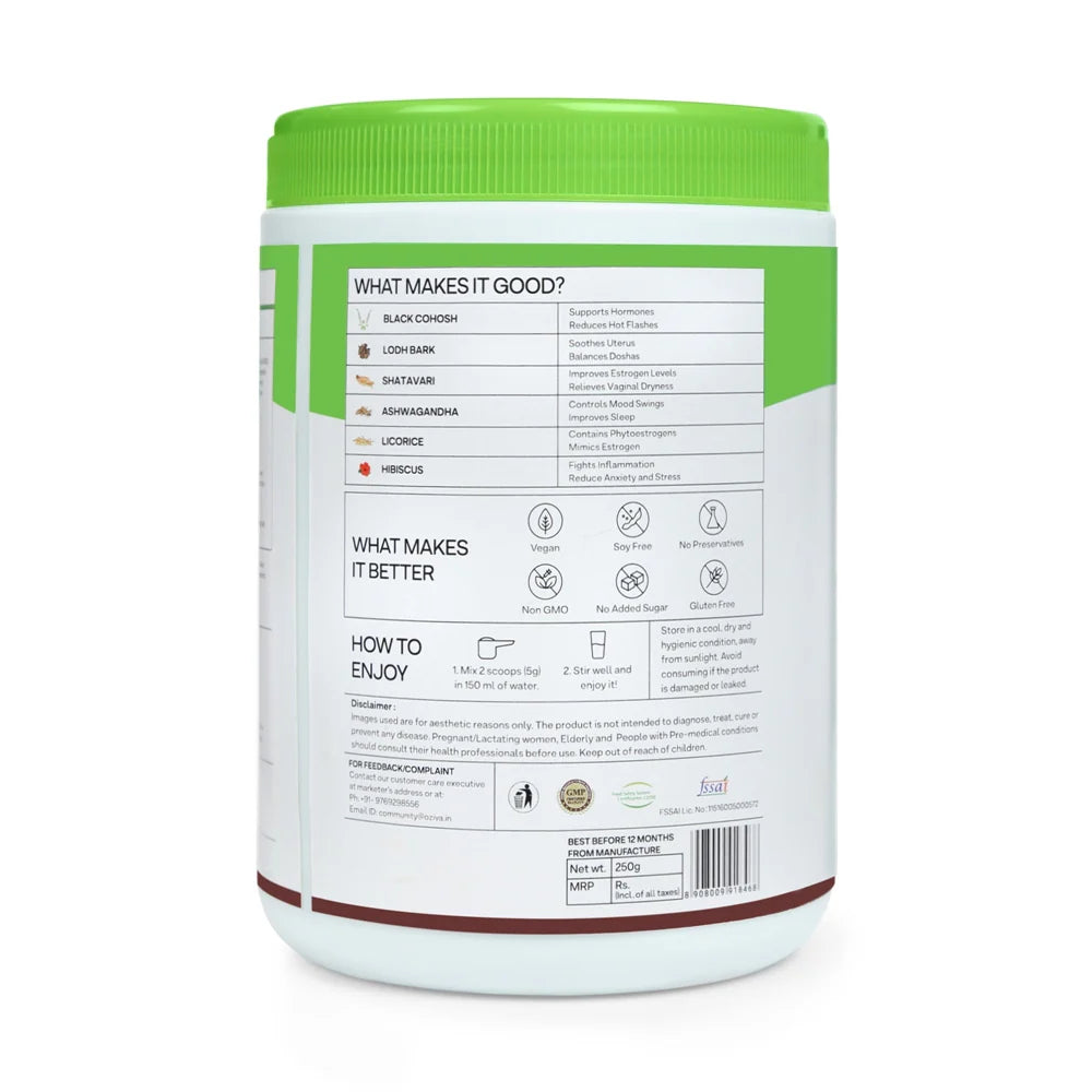 OZiva Plant Based HerBalance for Menopause -250 gm