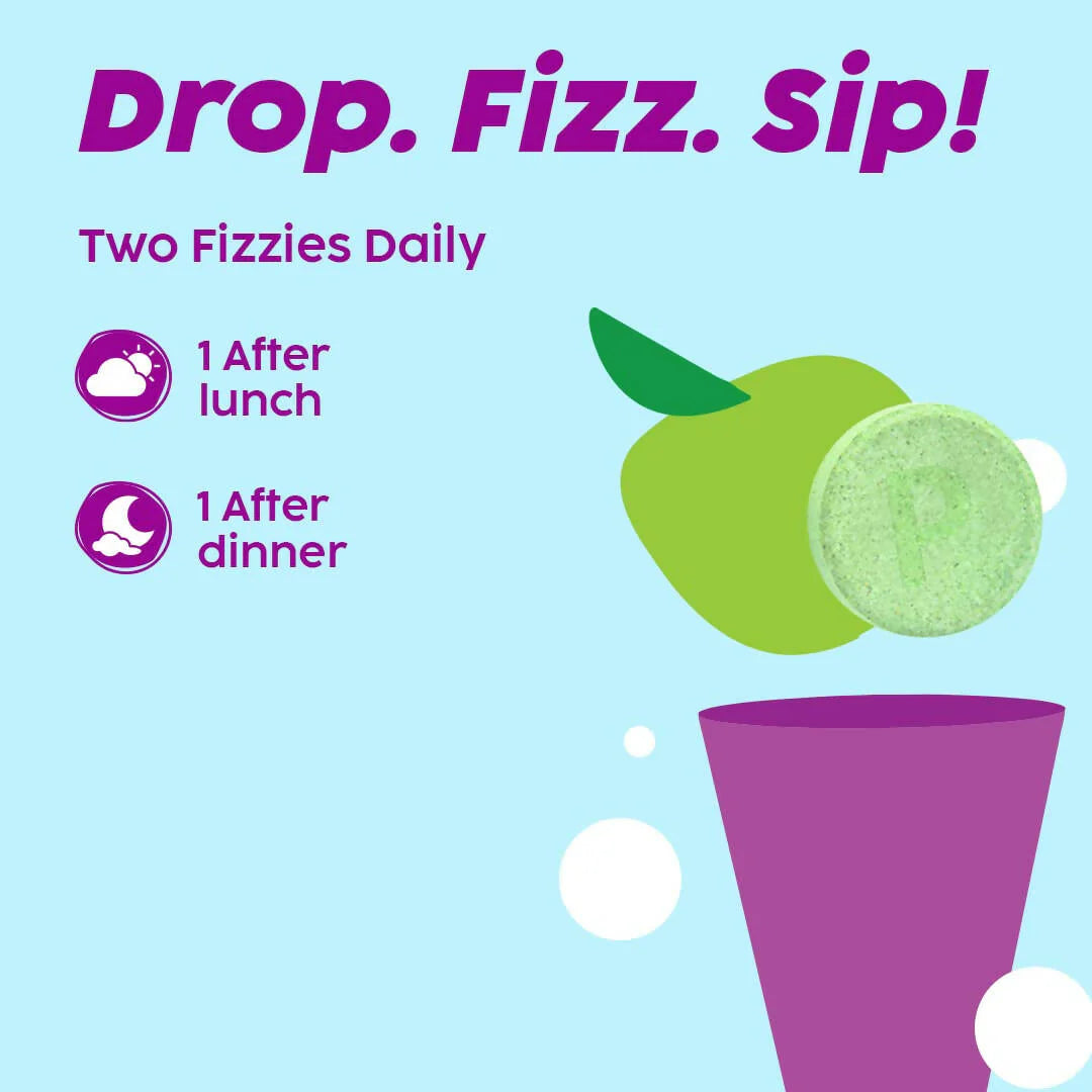 PLIX The Plant Fix Happy Tummy Pre+Probiotic Effervescent Tablets