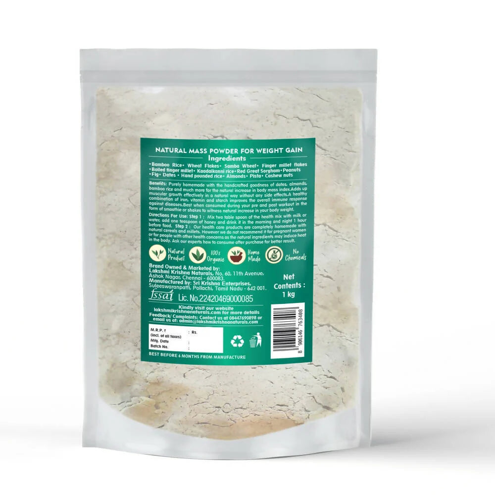 Lakshmi Krishna Naturals Natural Mass Powder For Weight Gain