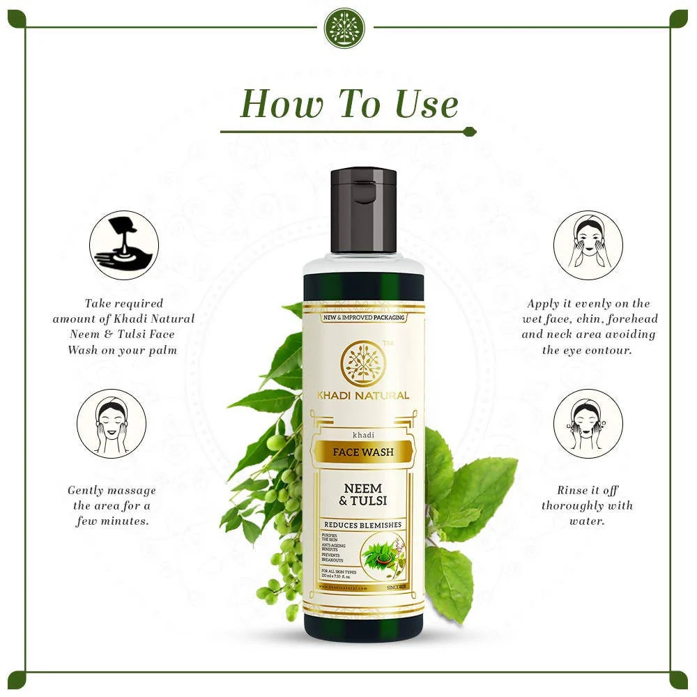 Khadi Natural Neem & Tulsi Face Wash - 210 ml