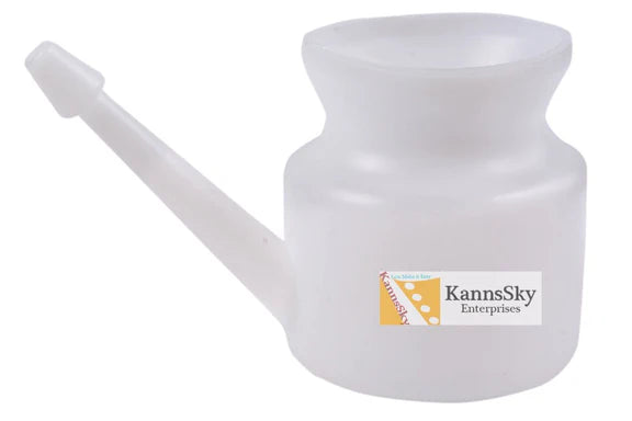 Kannssky Plastic Jala Neti Pot for Nasal Wash - 500 ml - Orange