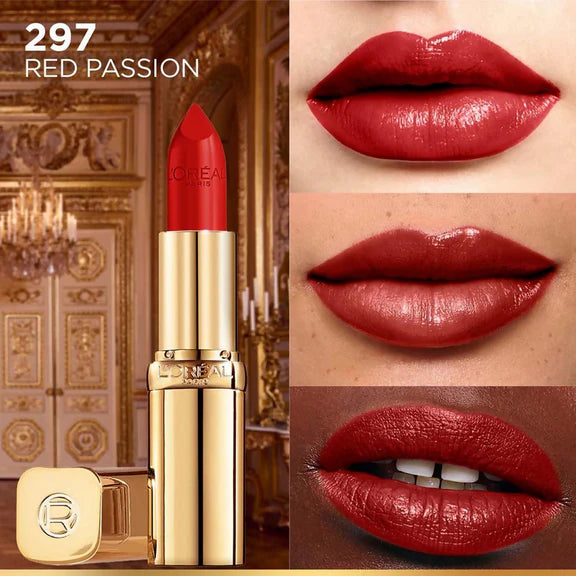L'Oreal Paris Color Riche Satin Lipstick - 297 Red Passion - 4.3 gm