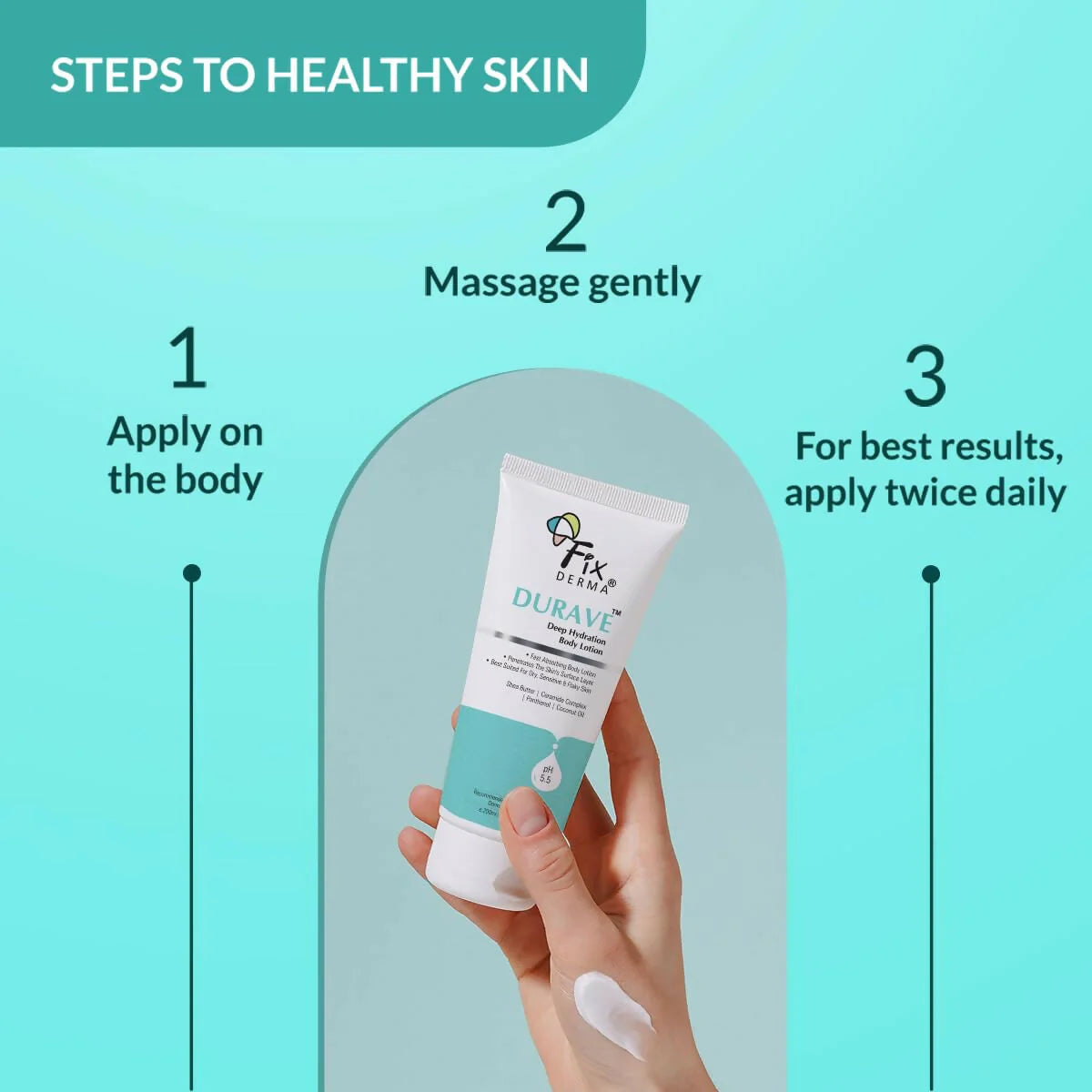 Fixderma Durave Deep Hydrating Body Lotion with Ceramide & Shea Butter