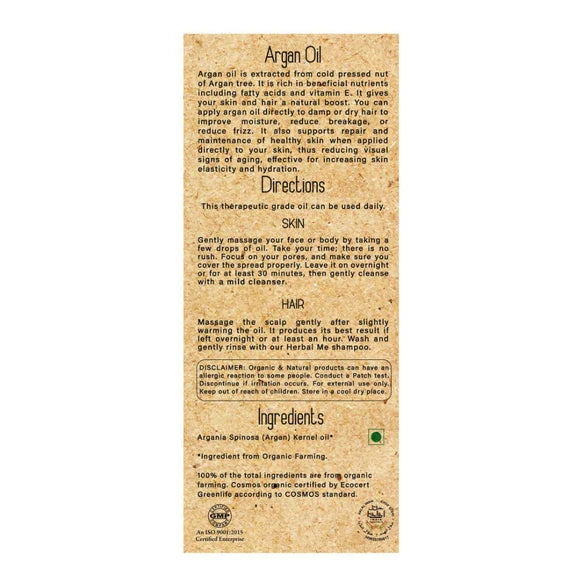Herbal Me Cold Pressed Argan Hair Oil - 50 ml