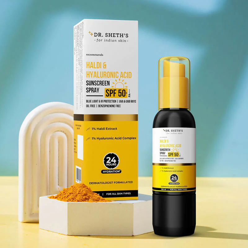 Dr. Sheth's Haldi & Hyaluronic Acid Sunscreen Spray SPF 50+ PA++++