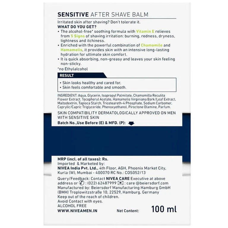 Nivea Men Sensitive After Shave Balm - 100 ml