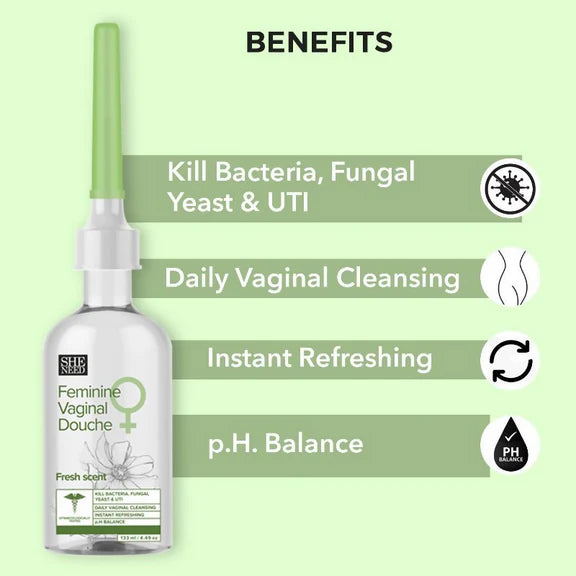 SheNeed Feminine Vaginal Douche-Fresh Scent- With Ph-3.5 - 133 ml - Pack of 2
