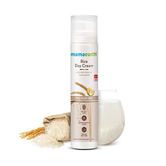 Mamaearth Rice Day Cream With Rice Water & Niacinamide