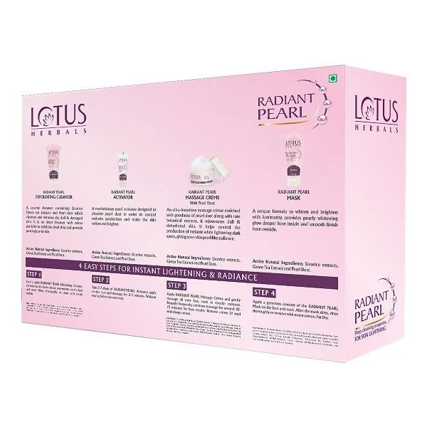 Lotus Herbals Radiant Pearl Cellular Lightening Facial Kit