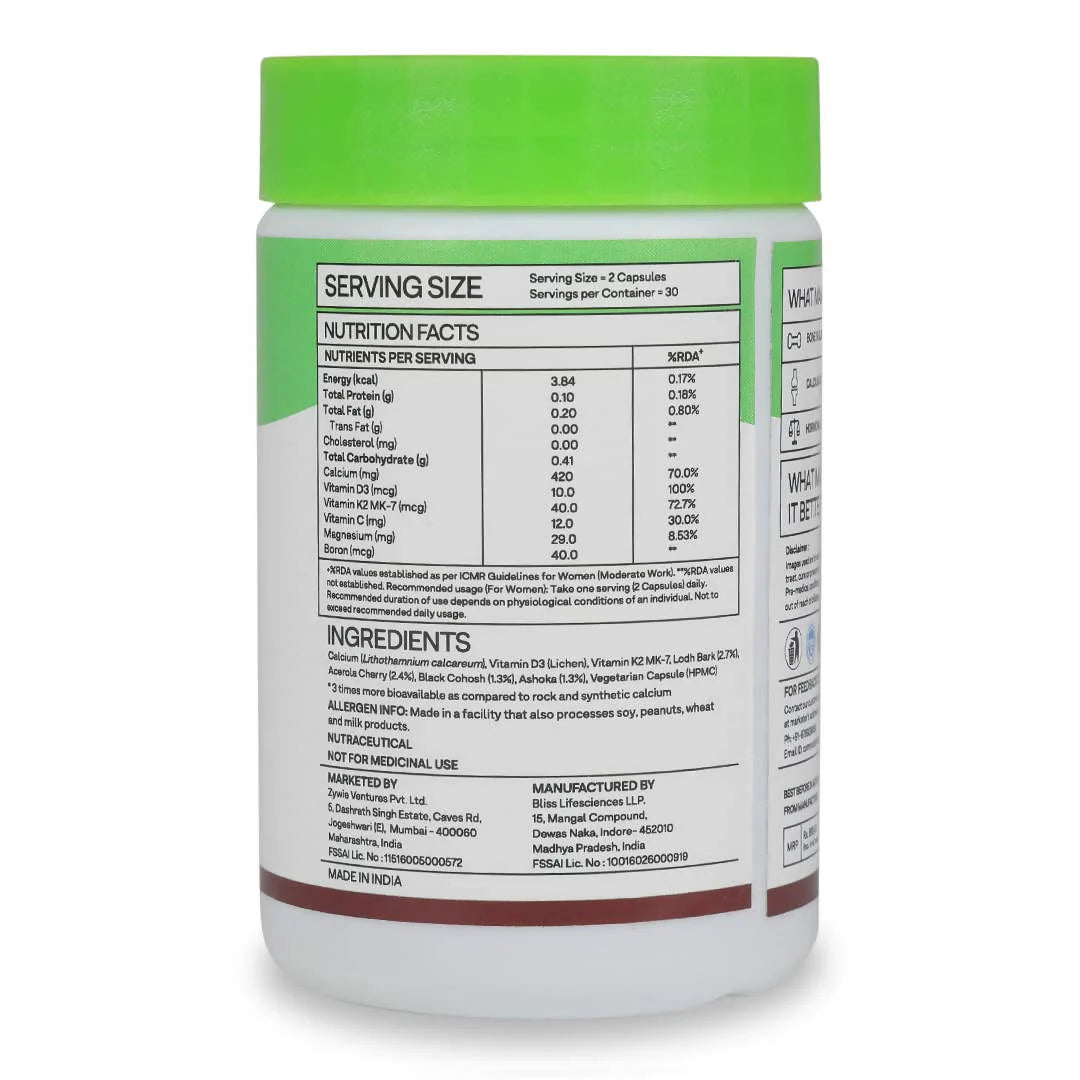 OZiva Plant Based HerBones Capsules -60 caps