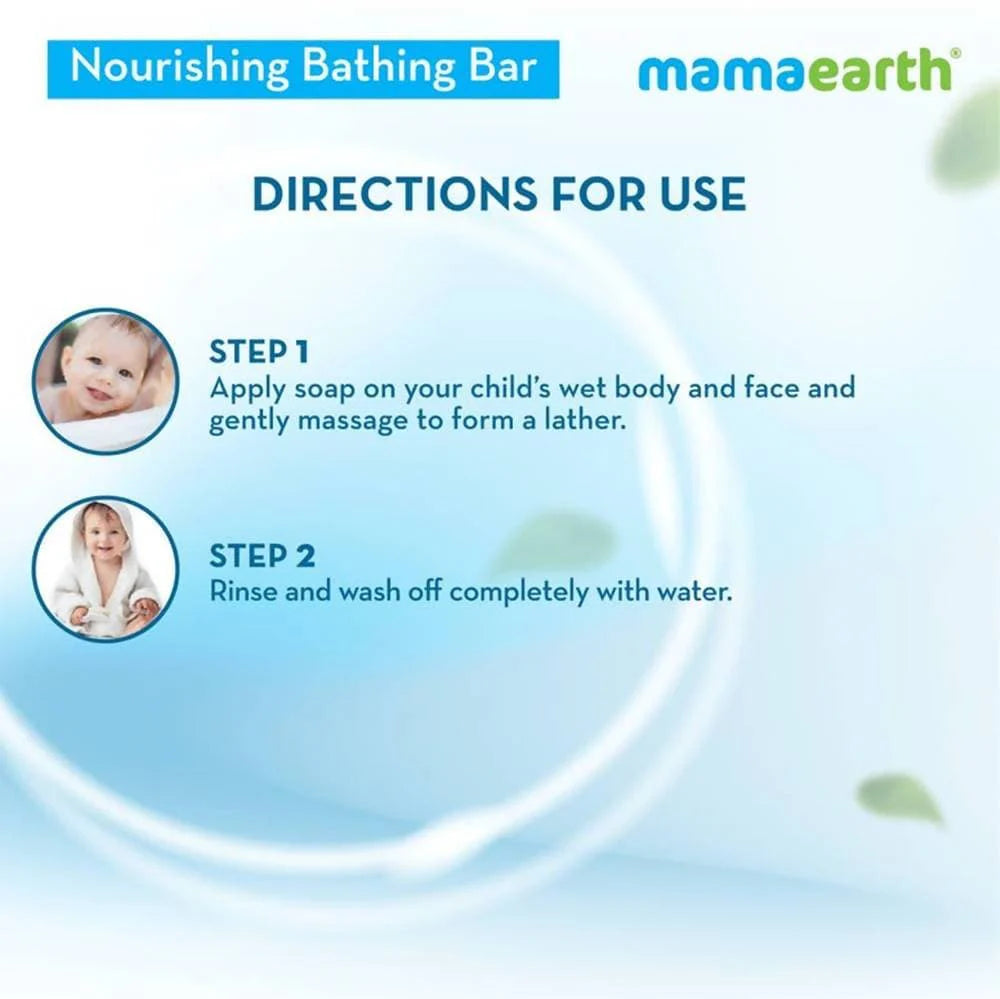 Mamaearth Nourishing Baby Bathing Bar Soap For Gently Cleanses, Retains Moisture, Fruity Essence -75 gm (set of 5)
