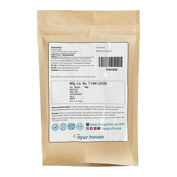 The Ayur House Reeta Soapnut Powder - 100 gm
