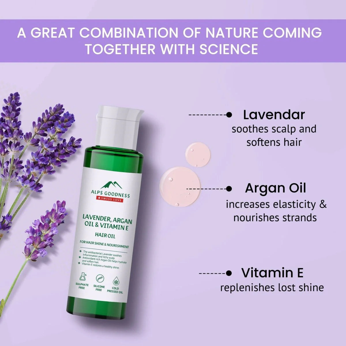 Alps Goodness Lavender, Argan Oil & Vitamin E Hair Oil