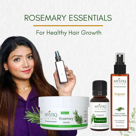 Mystiq Living Rosemary Water for Hair Growth - Hair Mist Spray - 100 ml