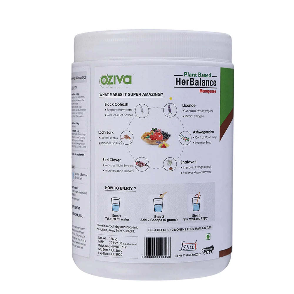OZiva Plant Based HerBalance for Menopause -250 gm
