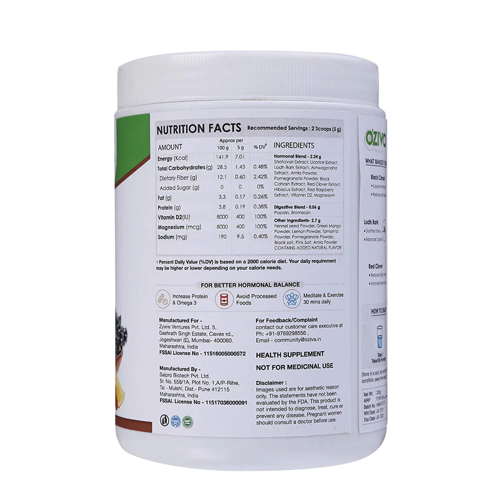 OZiva Plant Based HerBalance for Menopause -250 gm