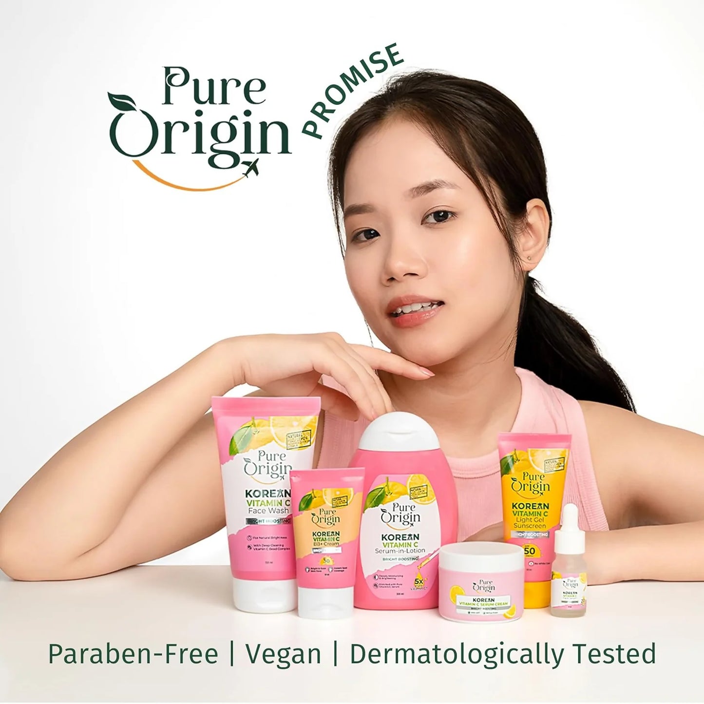 Pure Origin Korean Vitamin C Bright Boosting Light Gel Sunscreen SPF 50 PA++++ - 50 gm