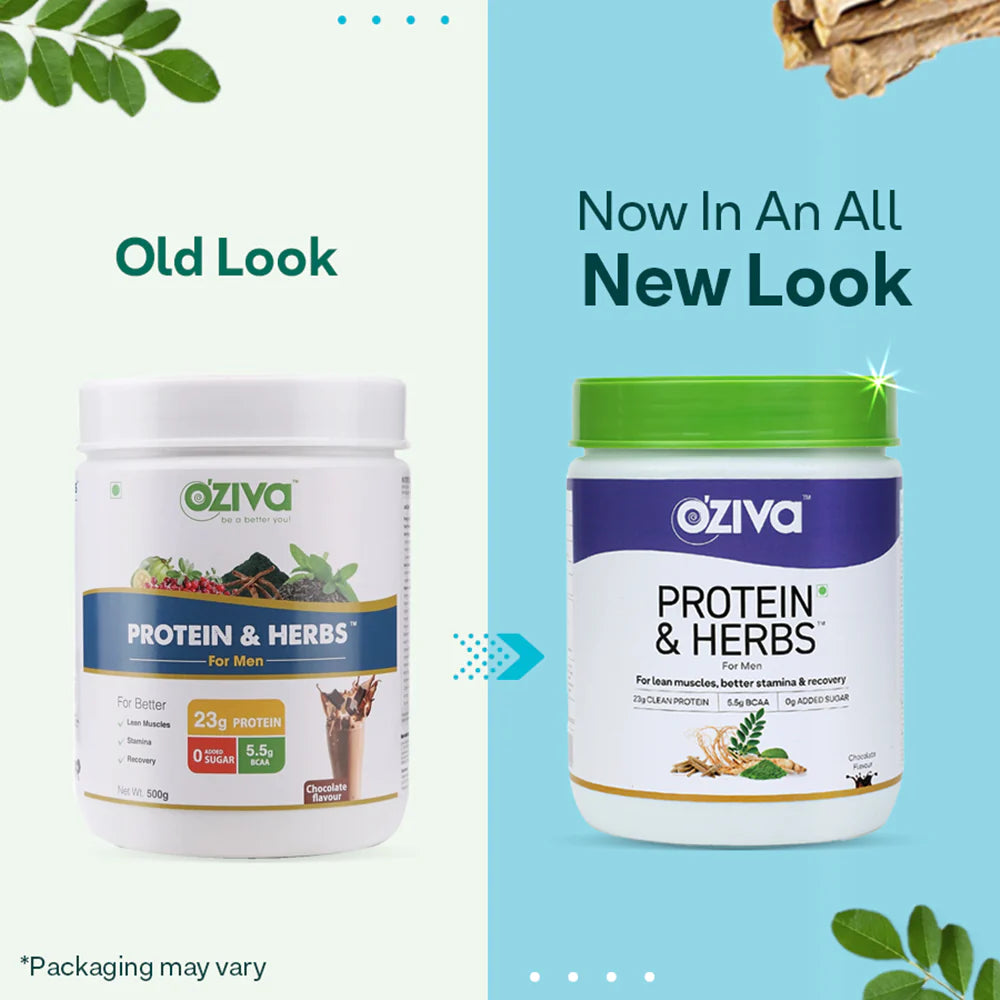 OZiva Protein & Herbs for Men -Chocolate