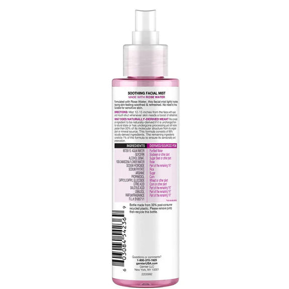 Garnier Skin Active Soothing Facial Mist with Rose Water - 130 ml