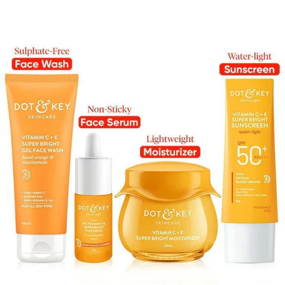 Dot & Key Vitamin C + E CSMS (Cleanser, Serum, Moisturizer, Sunscreen) Routine Combo - combo