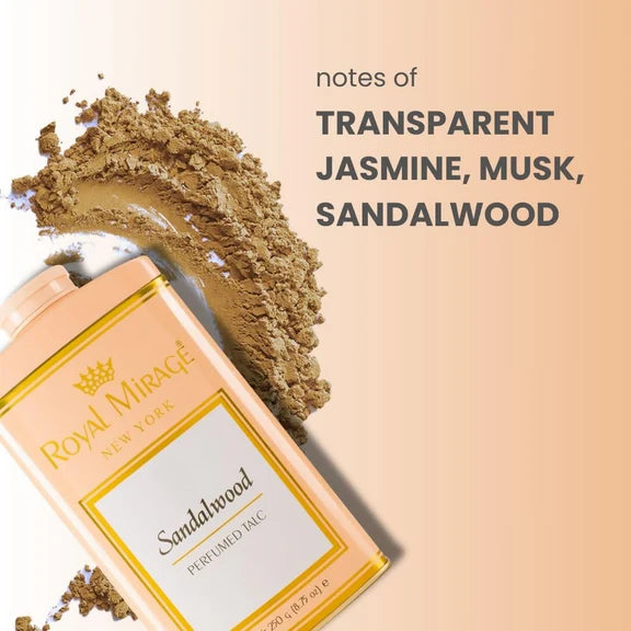Royal Mirage Sandalwood Perfumed Talc - 250 gm