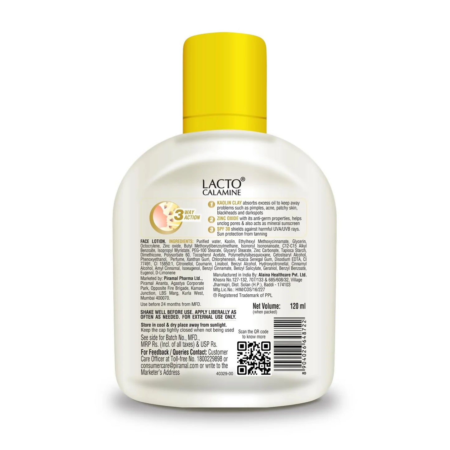 Lacto Calamine Sunscreen Lotion with SPF 30 - 120 ml