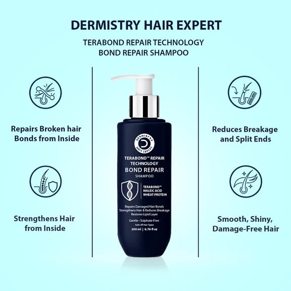 Dermistry Bond Repair & Restore Hair Serum & Shampoo TeraBond Maleic Acid Protein - combo