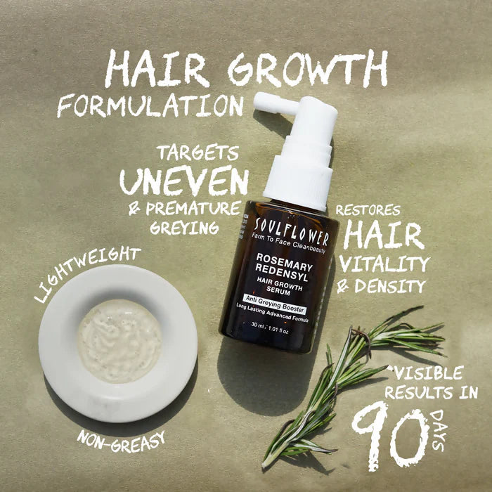 Soulflower Rosemary Redensyl Hair Growth Serum