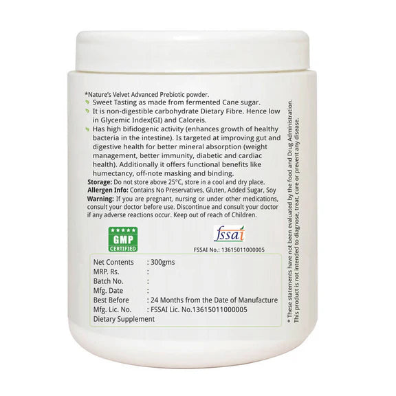 Nature's Velvet Advanced Prebiotics Powder - 300 gm