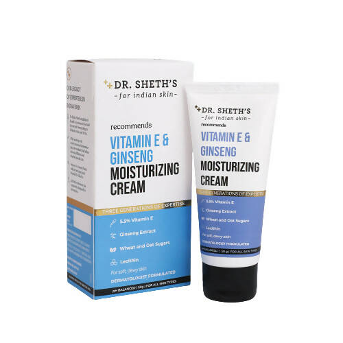 Dr. Sheth's Vitamin E & Ginseng Face Moisturizing Cream For Instant Hydration, For All Skin Types
