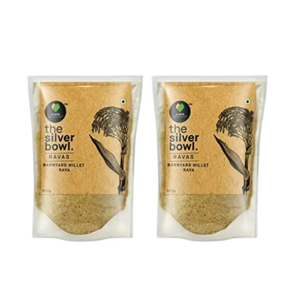 Vijaya Traditional Recipes The Silver Bowl Natural Barnyard Millet Rava - 500 gm - Pack of 2