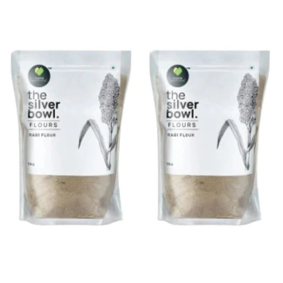 Vijaya Traditional Recipes The Silver Bowl Finger Millet (Ragi) Flour - 1 Kg - Pack of 2
