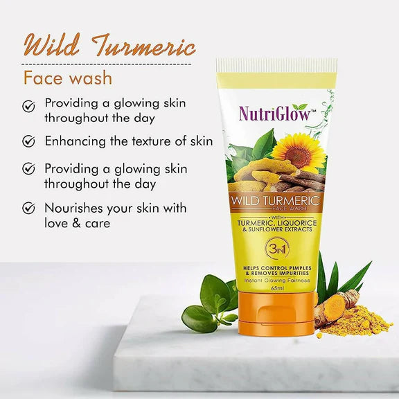 NutriGlow Wild Turmeric Face Wash - 65 ml