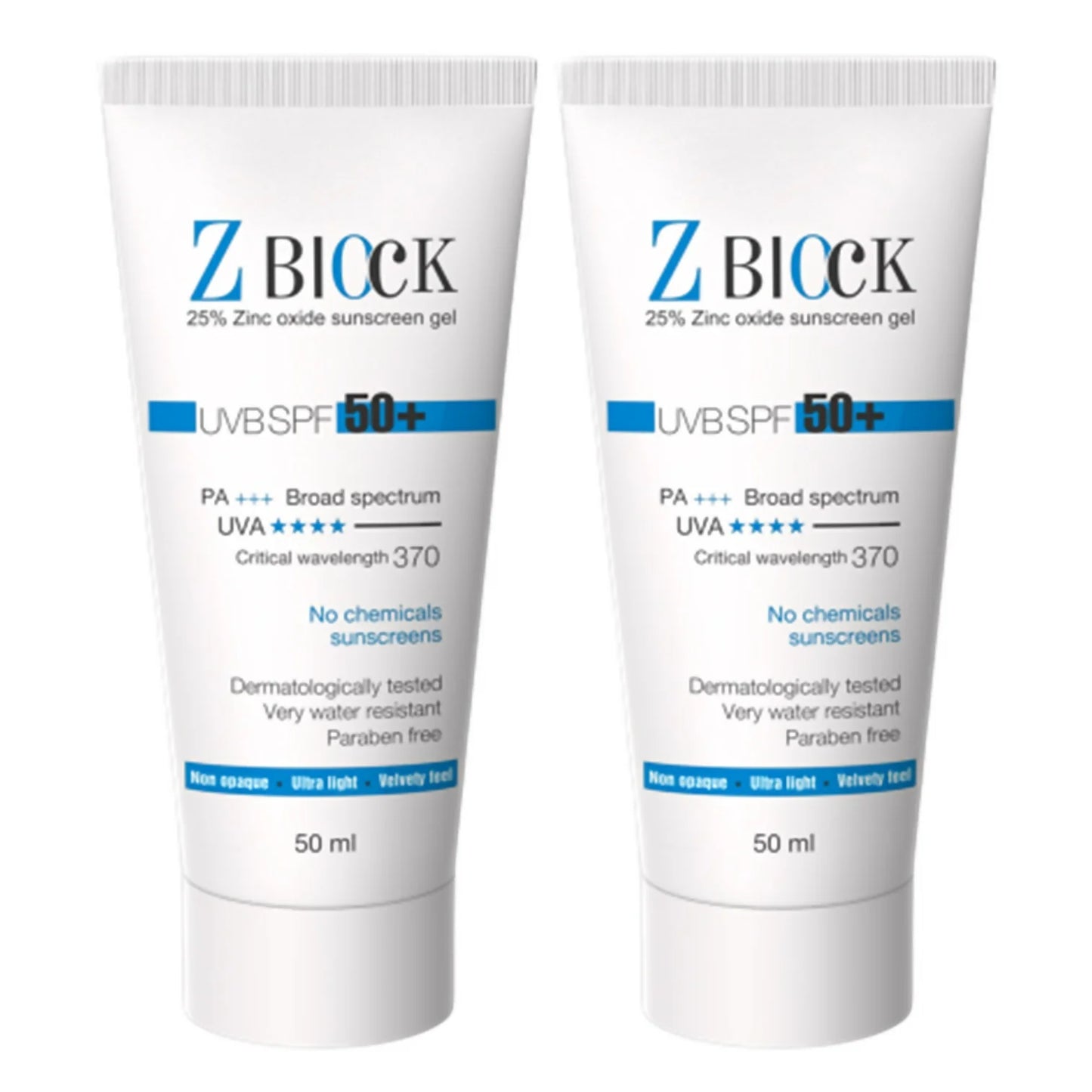 Z-Block 25% Zinc Oxide Sunscreen Gel - 50 ml - Pack of 1