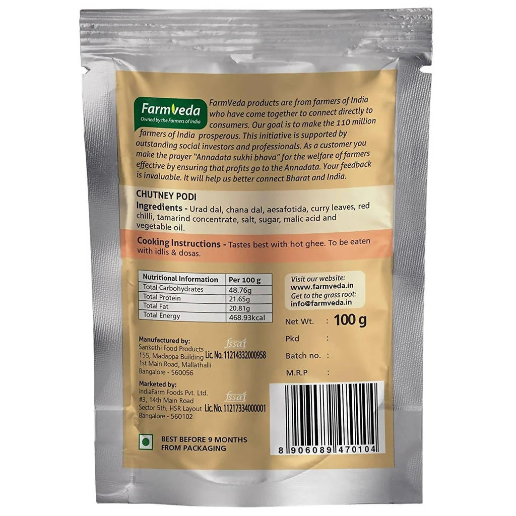 Farmveda Ready To Eat Chutney Podi -Pack of 2