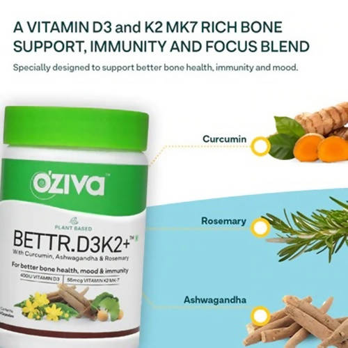 OZiva Plant Based Bettr.D3K2+ Capsules -60 Caps