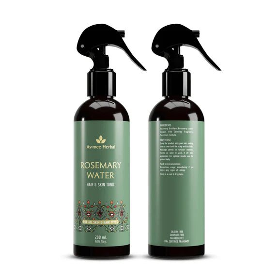 Avimee Herbal Rosemary Water For Hair And Skin For Hair Growth, Hair Fall Control and Scalp Health - 200 ml