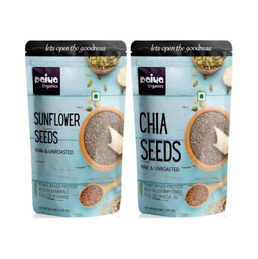 Paiya Organics Chia Seeds + Sunflower Seeds Combo - Combo