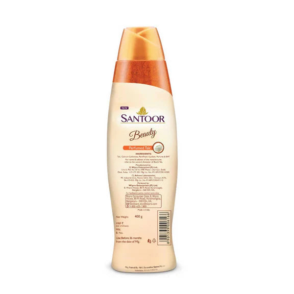 Santoor Beauty Perfumed Talc With Sandalwood Extracts - 400 gm